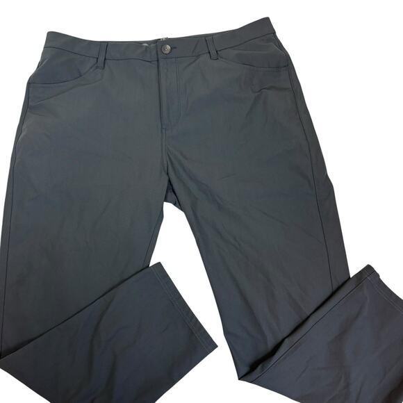 Vuori Pants Mens 36 Gray Meta Everyday Trouser Straight Leg Performance Casual - Picture 3 of 7